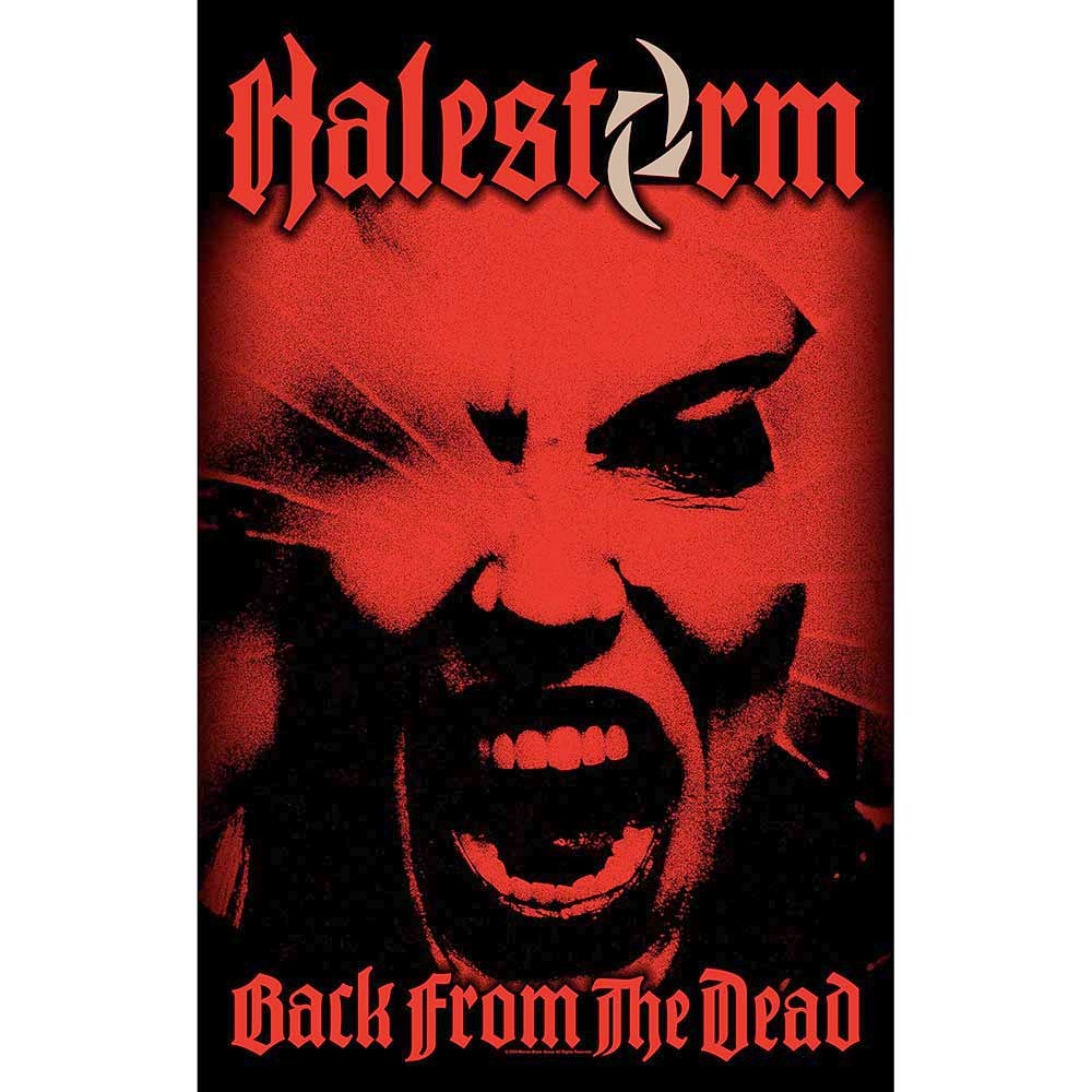 Halestorm - Back From The Dead Textiel Poster - Rood/Zwart